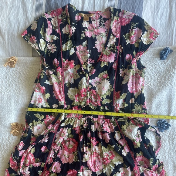 April Cornell, 100 % cotton dress with embroidery and mother for all buttons - Picture 12 of 13